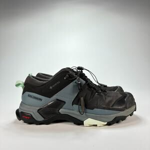 Salomon X Ultra 4 GTX Black Blue GORE TEX Hiking Shoes 412896 Women's Size 9